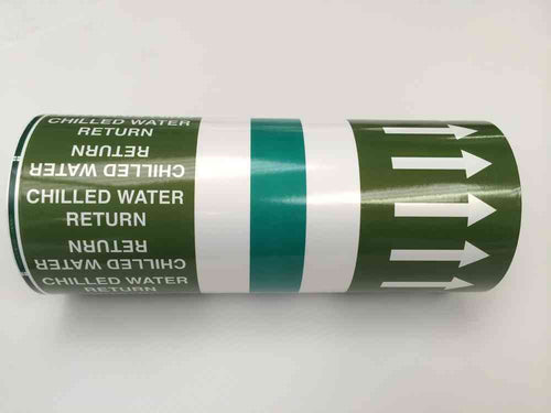 Chilled Water Return Pipe Marking Tape - First Safety Signs