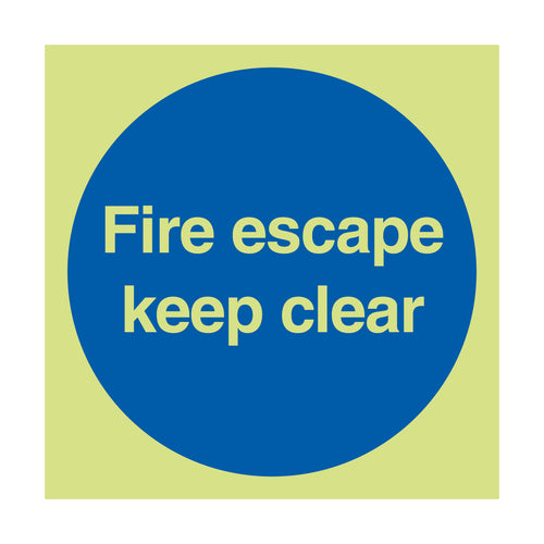 Fire Escape Keep Clear Sign - First Safety Signs