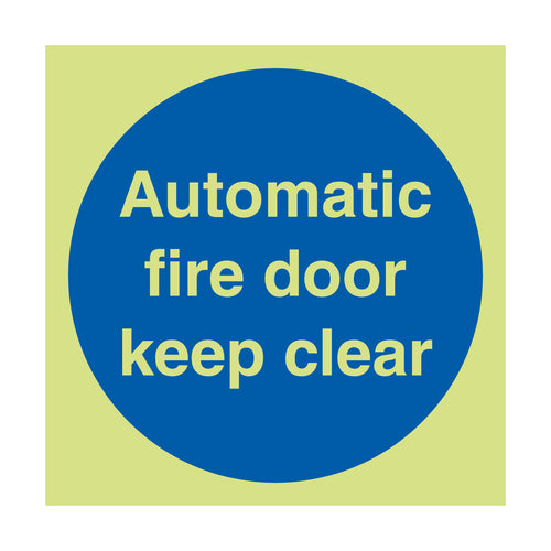 Automatic Fire Door Keep Clear Sign - First Safety Signs