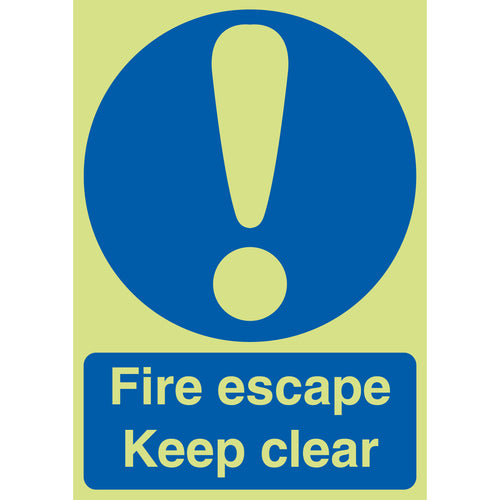 Fire Escape Keep Clear Sign - First Safety Signs