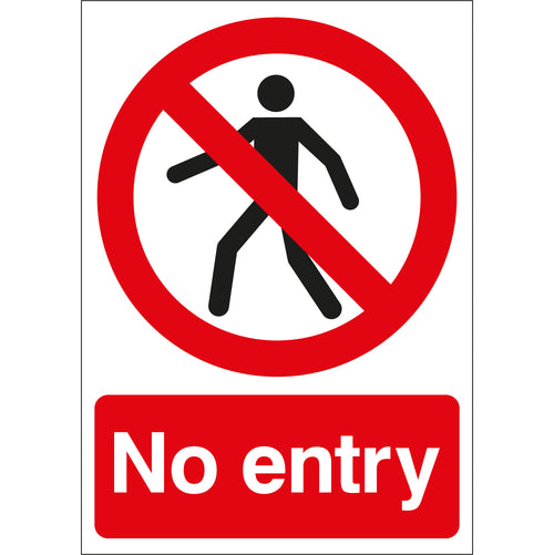 No Entry Sign - First Safety Signs