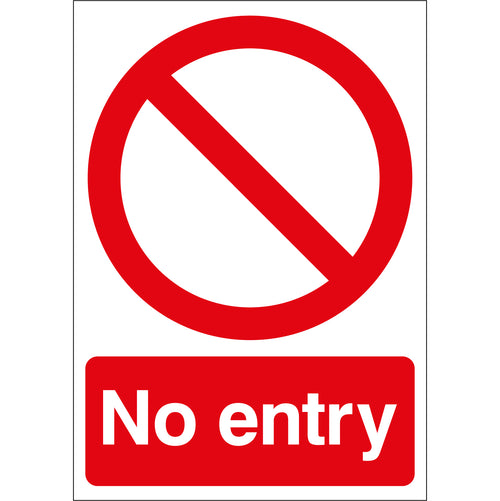 No Entry Sign - First Safety Signs