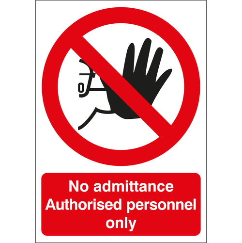 No Admittance Sign - First Safety Signs