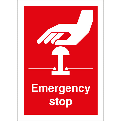 Emergency Stop Sign - First Safety Signs