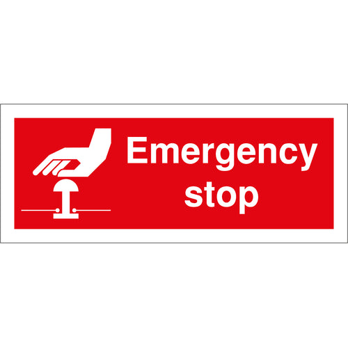 Emergency Stop Sign Landscape - First Safety Signs