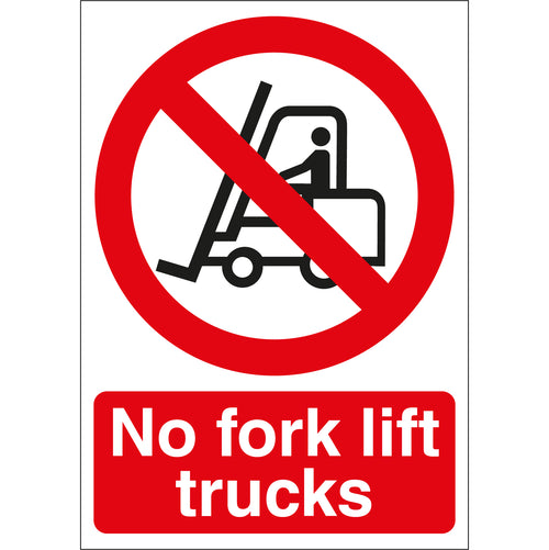 No Fork Lift Trucks Sign - First Safety Signs