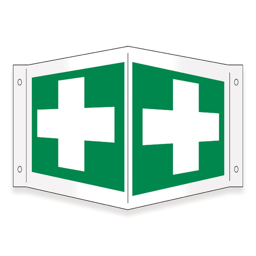First Aid Symbol Only Projecting Sign - First Safety Signs