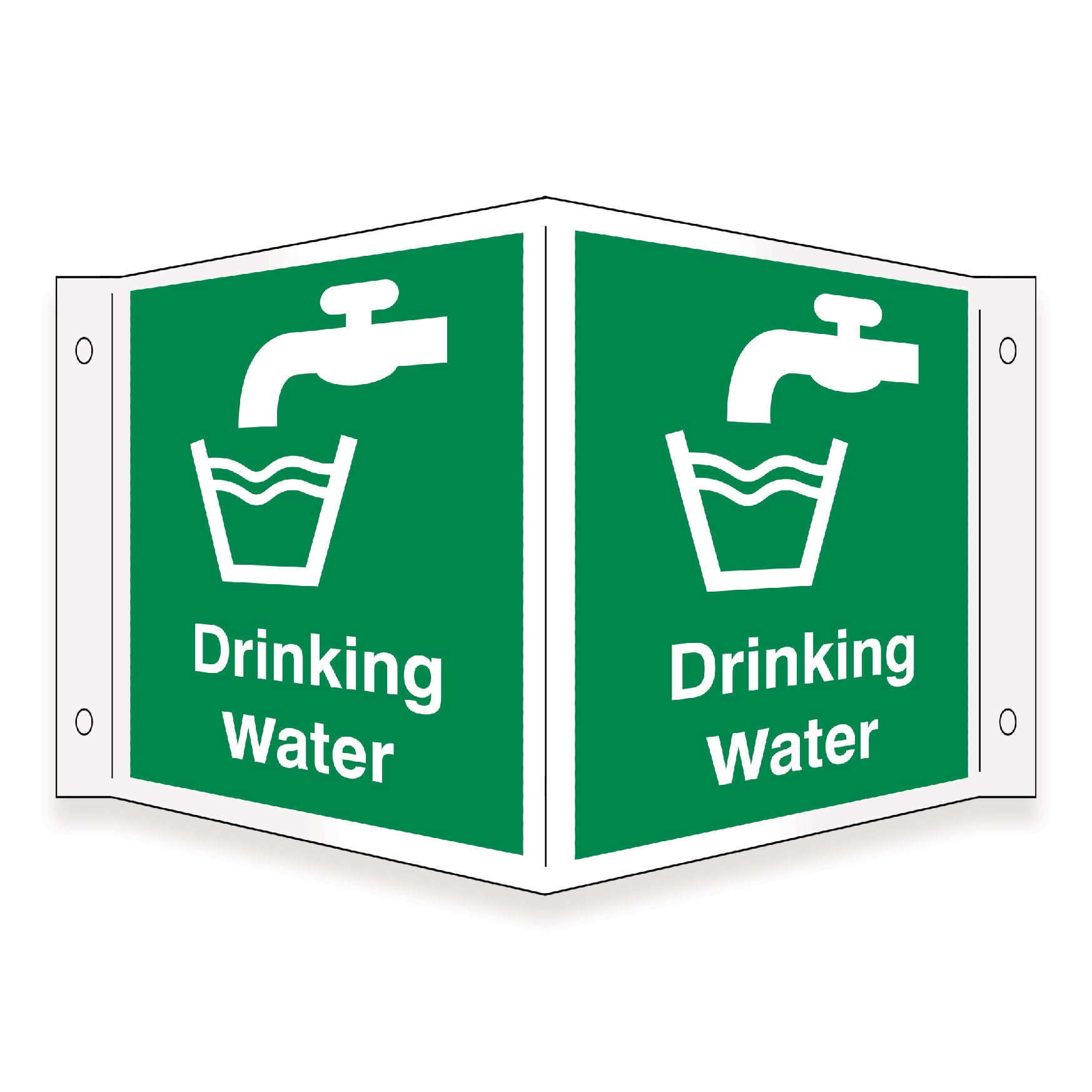 Process Water Above Sign Drinking Water Projecting Sign - First Safety Signs