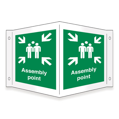 Assembly Point Projecting Sign - First Safety Signs