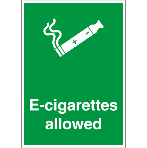 E-Cigarettes Allowed Sign - First Safety Signs