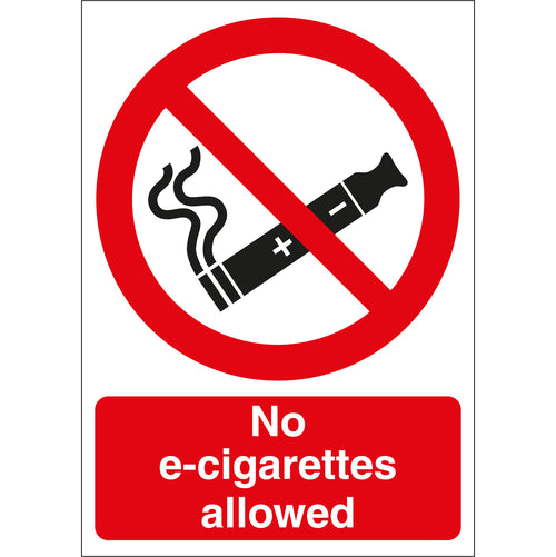 No E-Cigarettes Allowed Sign - First Safety Signs
