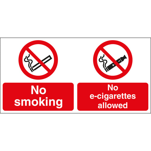 No Smoking No E-Cigarettes Allowed - First Safety Signs