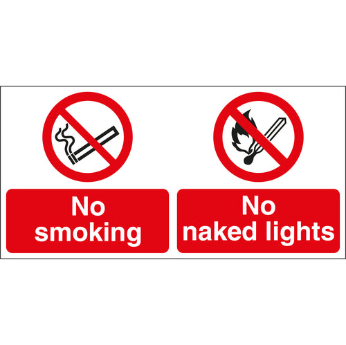 No Smoking No Naked Lights Sign - First Safety Signs