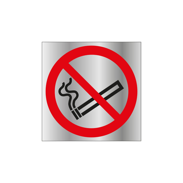 No Smoking Symbol Stainless Steel - First Safety Signs