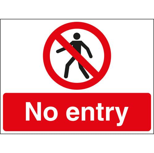 No Entry Stanchion Sign - First Safety Signs