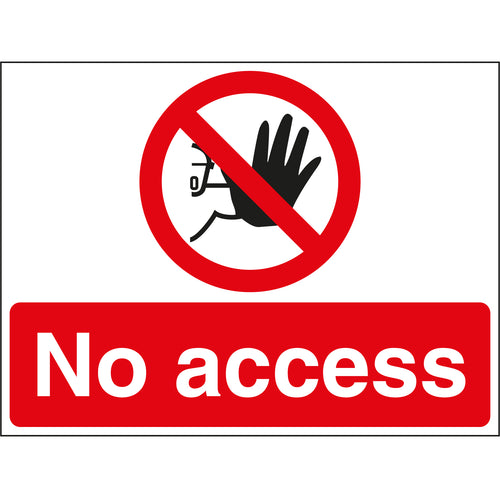 No Access Stanchion Sign - First Safety Signs