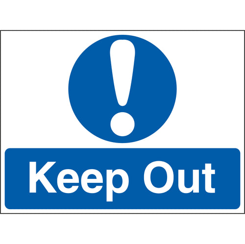 Keep Out Stanchion Sign - First Safety Signs