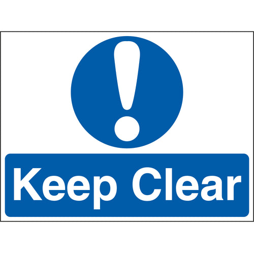 Keep Clear Stanchion Sign - First Safety Signs