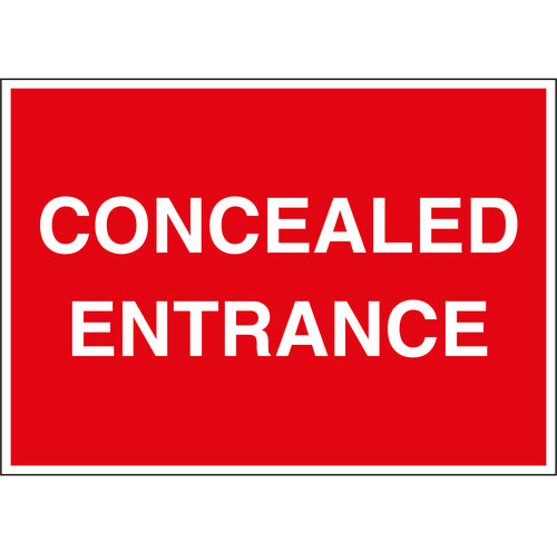 Concealed Entrance Stanchion Sign - First Safety Signs