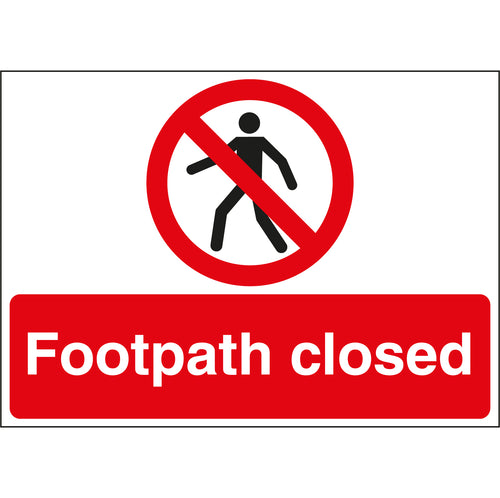 Footpath Closed Stanchion Sign - First Safety Signs