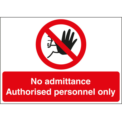 No Admittance Authorised Personnel Only Stanchion Sign - First Safety Signs