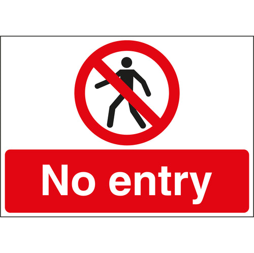 No Entry Stanchion Sign - First Safety Signs