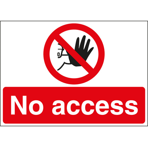 No Access Stanchion Sign - First Safety Signs