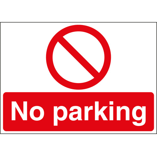 No Parking Stanchion Sign - First Safety Signs