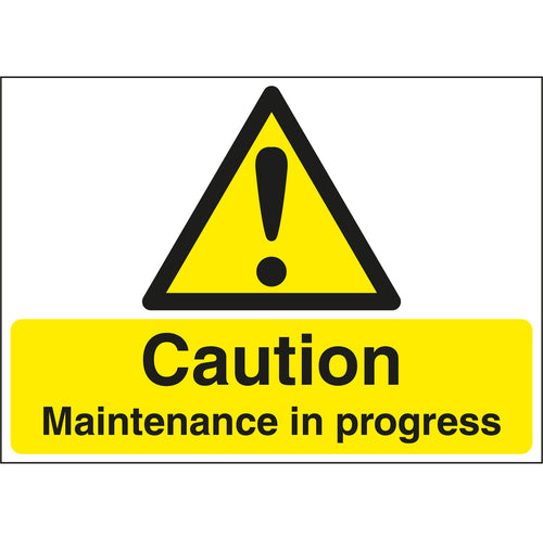 Caution Maintenance In Progress Stanchion Sign - First Safety Signs