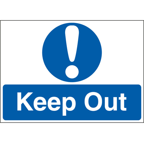 Keep Out Stanchion Sign - First Safety Signs
