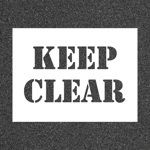 Keep Clear Reusable Stencil - First Safety Signs
