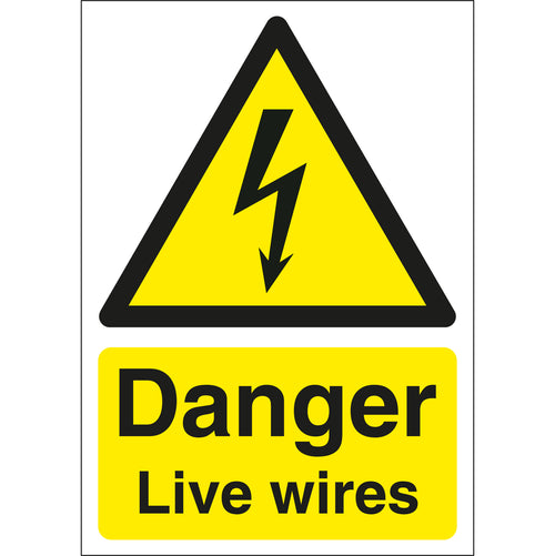 Danger Live Wires Sign - First Safety Signs