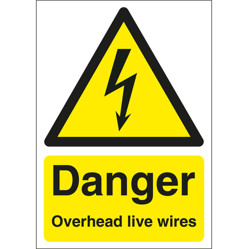 Danger Overhead Live Wires Signs - First Safety Signs