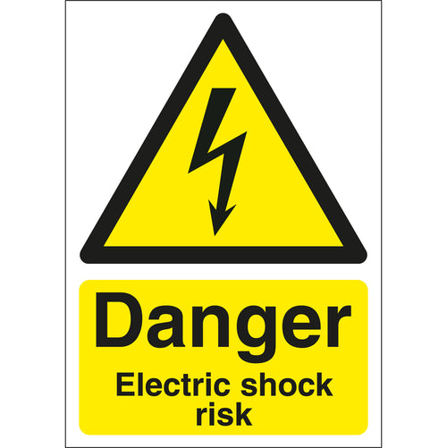 Danger Electric Shock Risk Signs - First Safety Signs