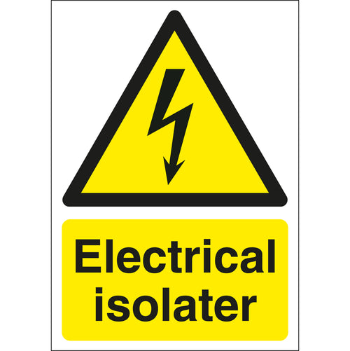 Electrical Isolator Signs - First Safety Signs