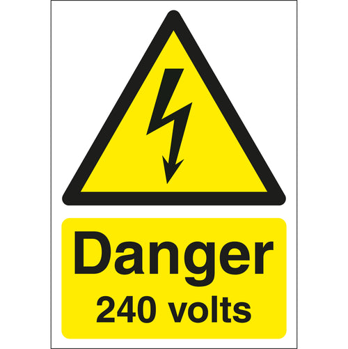 Danger 240 Volts Signs - First Safety Signs