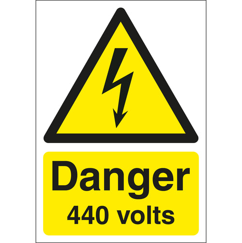 Danger 440 Volts Signs - First Safety Signs