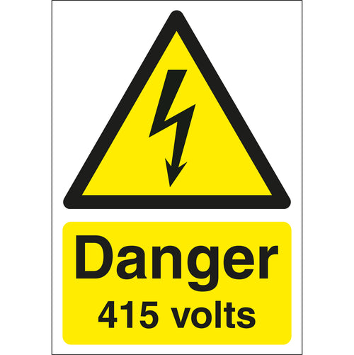 Danger 415 Volts Signs - First Safety Signs