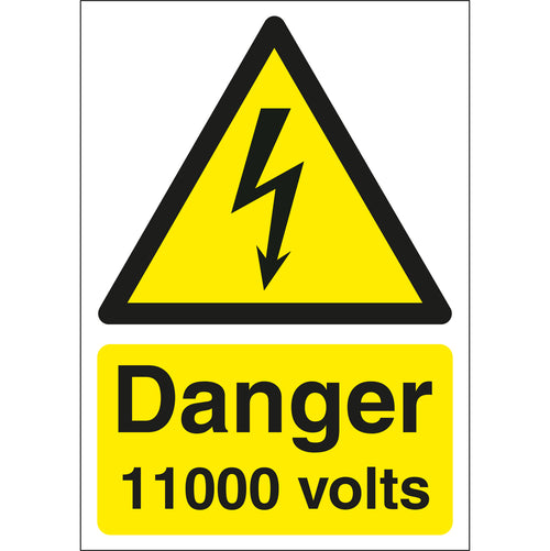 Danger 11000 Volts Signs - First Safety Signs