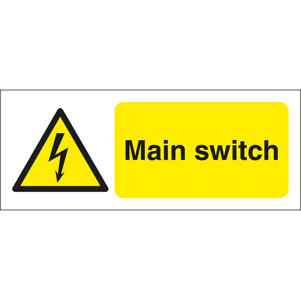 Switch Box Signs Main Switch Signs - First Safety Signs