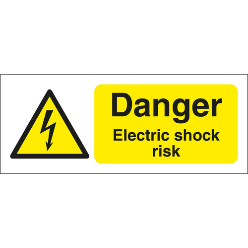 Danger Electric Shock Risk Signs Landscape - First Safety Signs