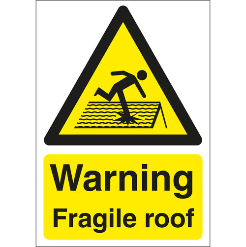 Warning Fragile Roof Signs - First Safety Signs