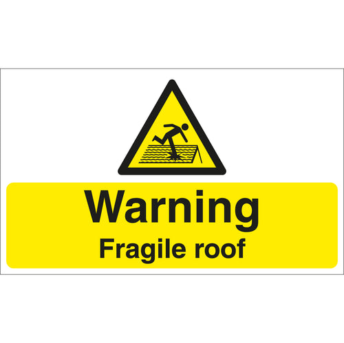 Warning Fragile Roof Signs Landscape - First Safety Signs