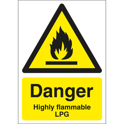 Danger Highly Flammable LPG Signs - First Safety Signs