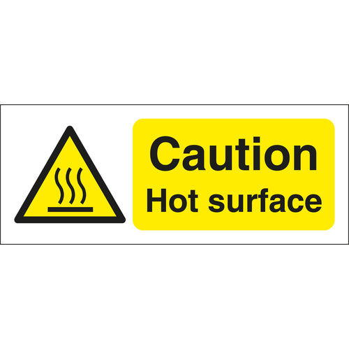 Caution Hot Surface Signs Landscape - First Safety Signs