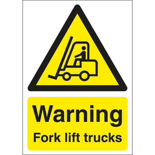 Warning Fork Lift Trucks Signs - First Safety Signs
