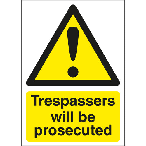 Trespassers Will Be Prosecuted Signs - First Safety Signs